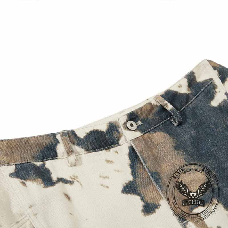 Fashion Cow Camouflage Print Wide-Leg Scimitar Pants | Gthic.com
