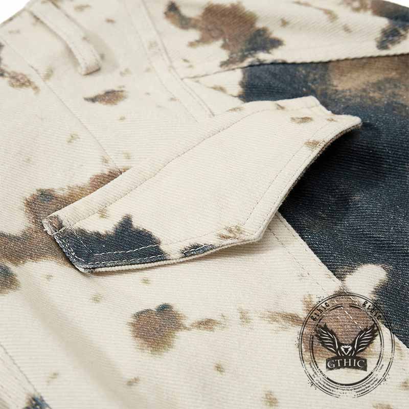 Fashion Cow Camouflage Print Wide-Leg Scimitar Pants