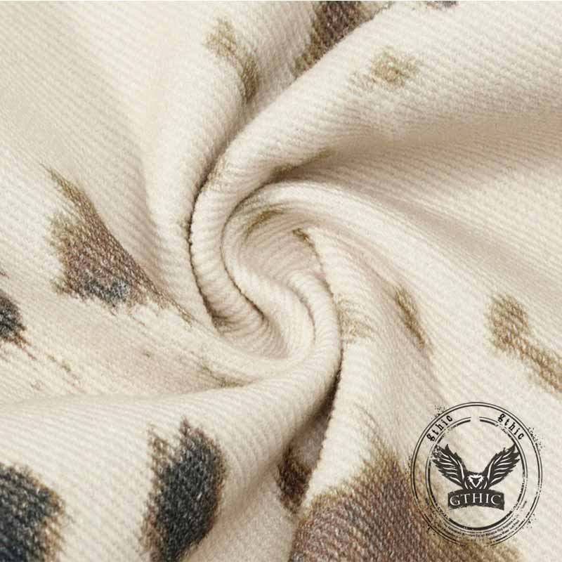 Fashion Cow Camouflage Print Wide-Leg Scimitar Pants