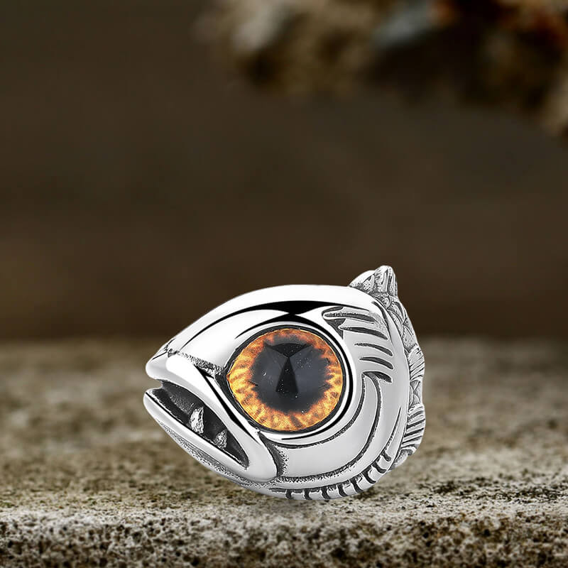 Fashion Fish Gem Eyes Stainless Steel Animal Ring | Gthic.com