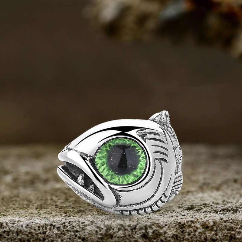 Fashion Fish Gem Eyes Stainless Steel Animal Ring | Gthic.com