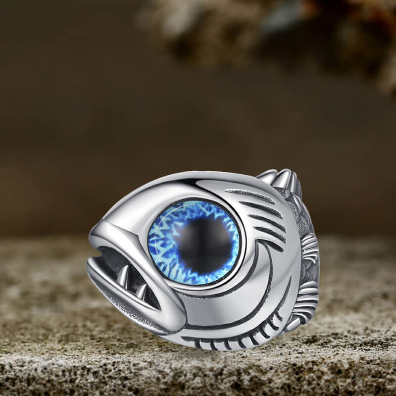 Fashion Fish Gem Eyes Stainless Steel Animal Ring | Gthic.com