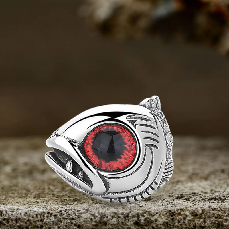 Fashion Fish Gem Eyes Stainless Steel Animal Ring | Gthic.com
