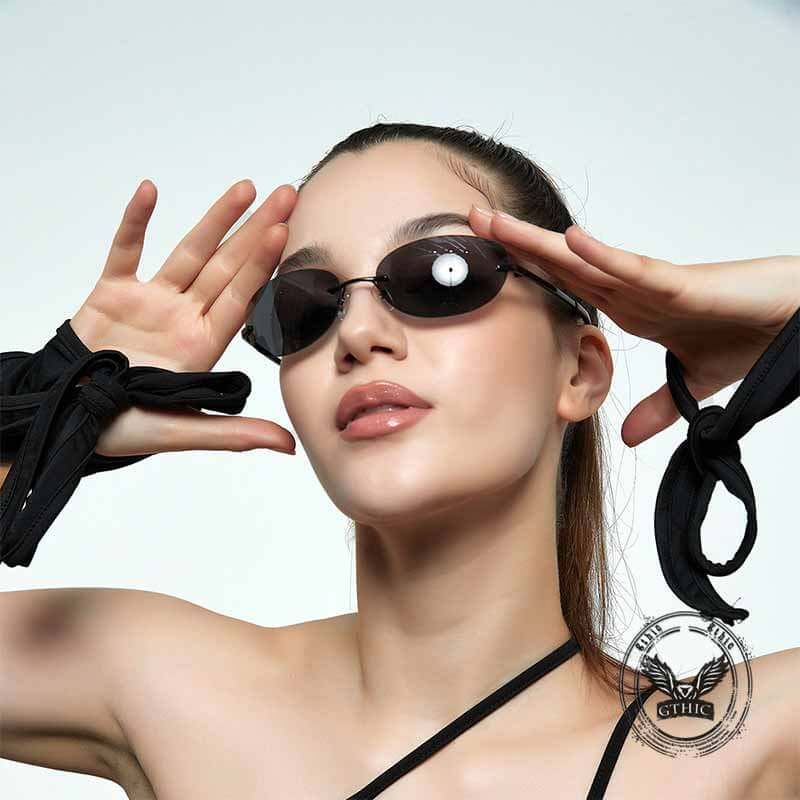 Fashion Futuristic Y2K Frameless Pc Sunglasses 03 | Gthic.com