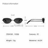 Fashion Futuristic Y2K Frameless PC Sunglasses