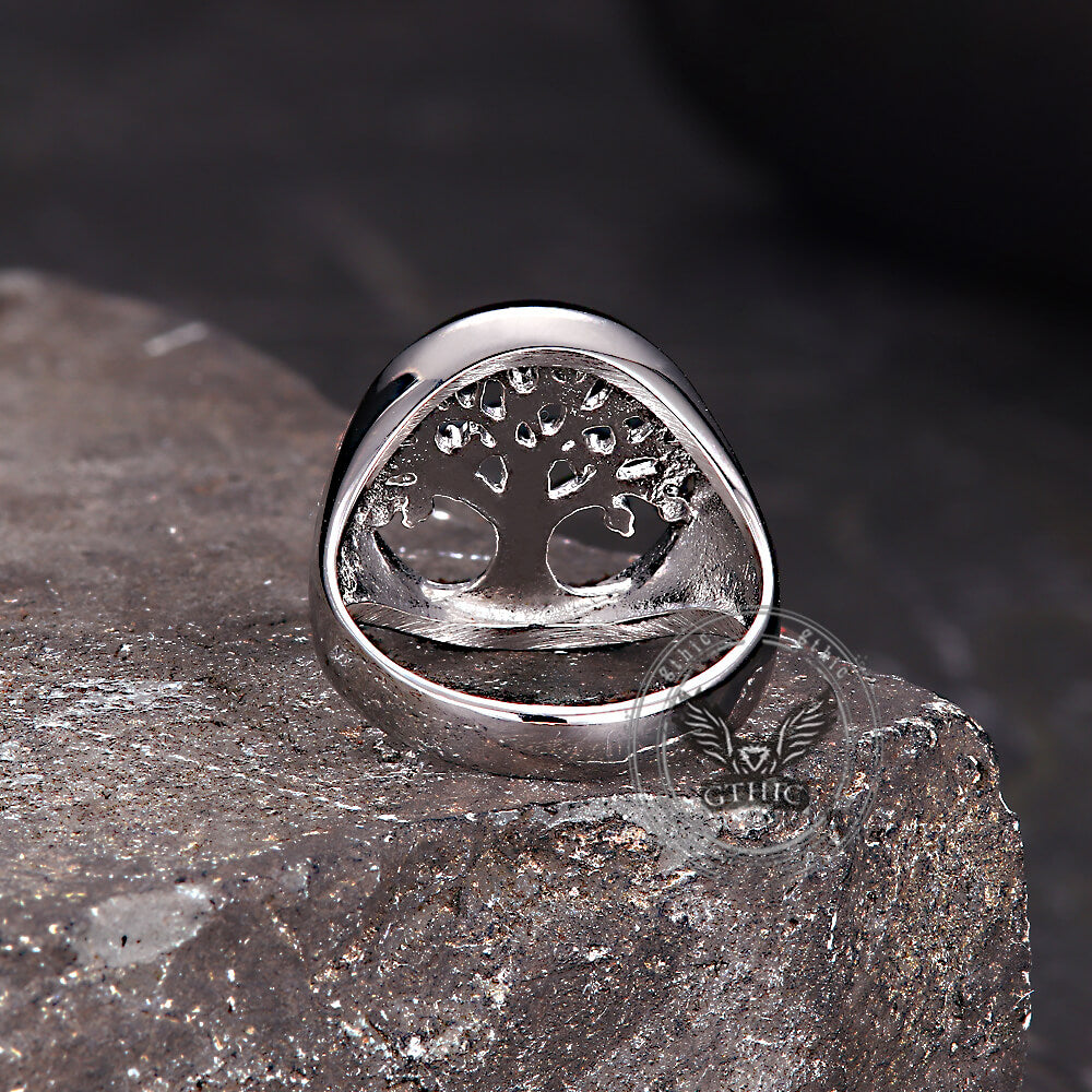 Valknut Raven Edelstahl Wikinger Ring