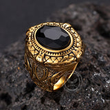 Fashion Gemstone Zulfiqar Sword Stainless Steel Ring