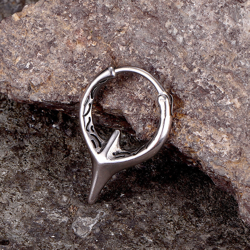 Fashion Geometric Sword Stainless Steel Hoop Earrings | Gthic.com