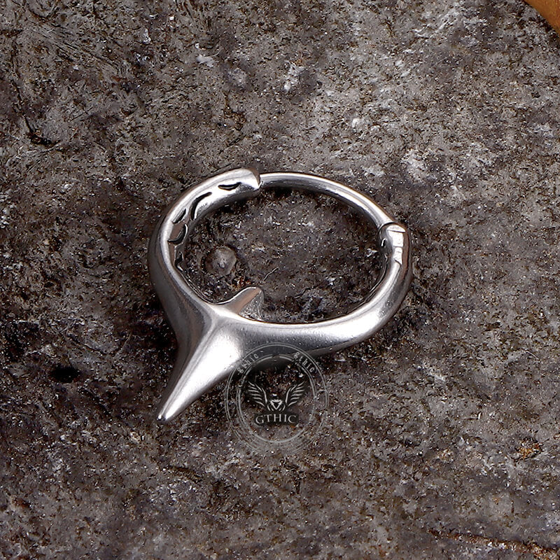 Fashion Geometric Sword Stainless Steel Hoop Earrings