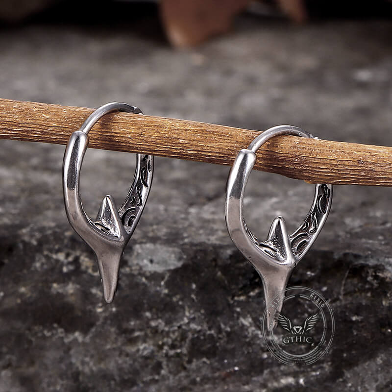 Fashion Geometric Sword Stainless Steel Hoop Earrings | Gthic.com