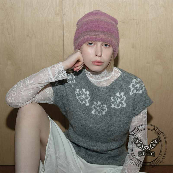 Fashion Gradient Color Knitted Brimless Beanie Hat | Gthic.com
