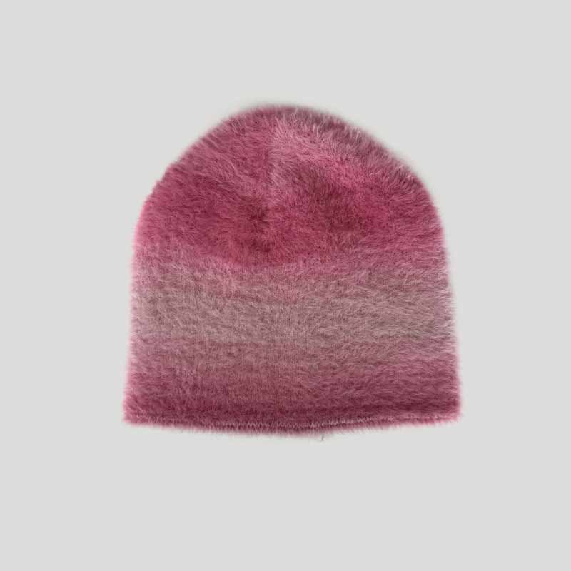 Fashion Gradient Color Knitted Brimless Beanie Hat