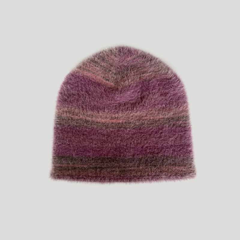 Fashion Gradient Color Knitted Brimless Beanie Hat