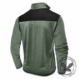 Fashion Half-Zip Stand-Up Collar Color-Blocked Top