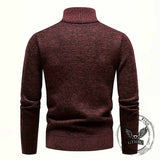 Fashion Half-Zip Thickened Stand Neck Pullover Sweater