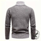 Fashion Half-Zip Thickened Stand Neck Pullover Sweater