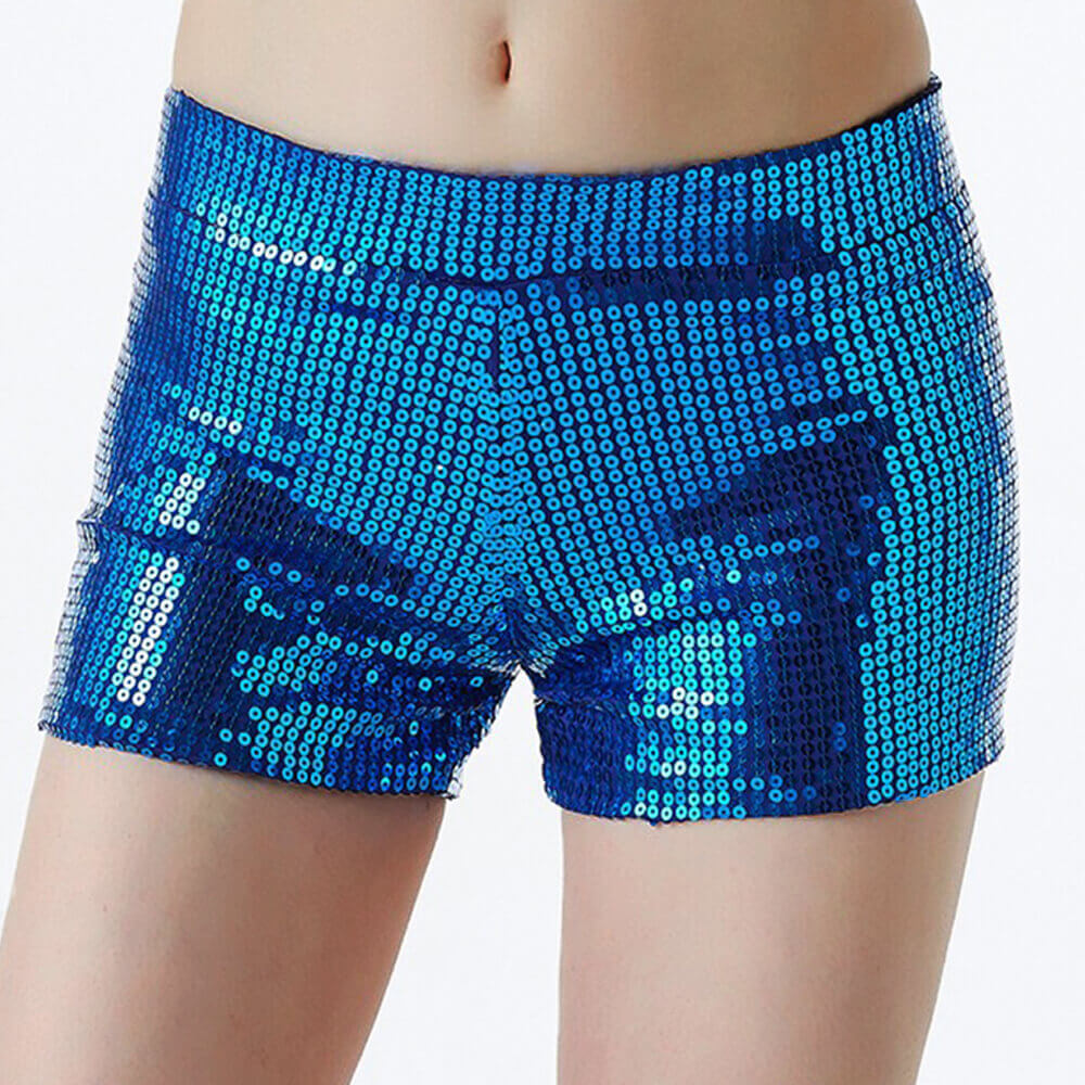 Fashion Hip-Hop Solid Color Sequin Shorts