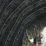 Fashion Irregular Cut Half-Zip Lapel Denim Jacket