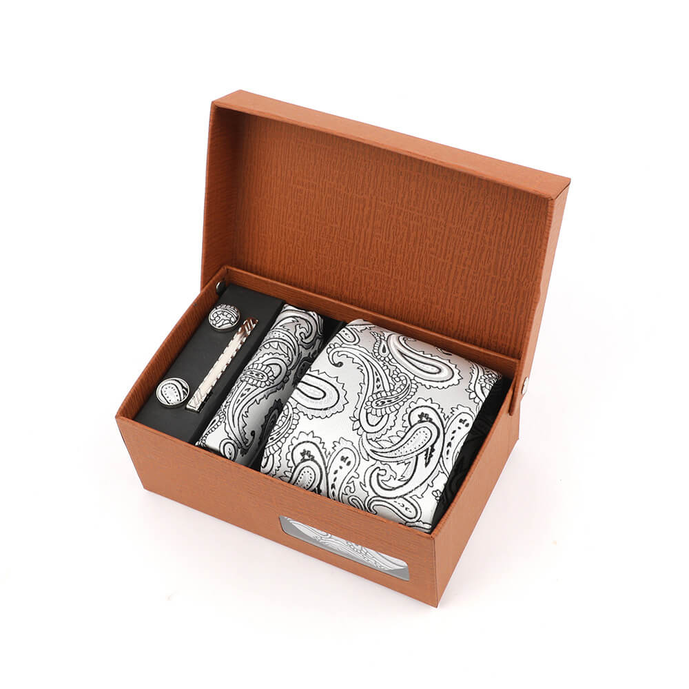 Fashion Jacquard Men's Multicolor Print Tie Gift Box