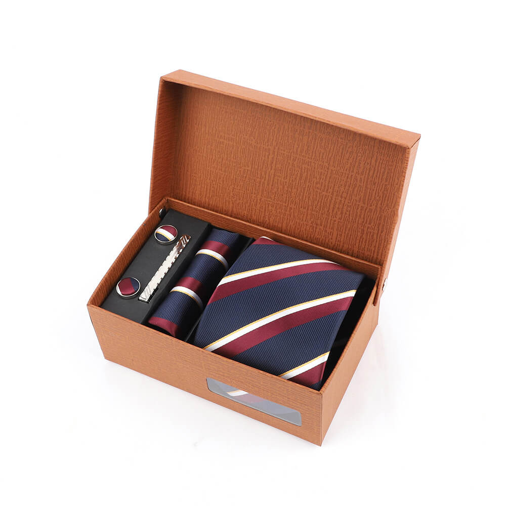 Fashion Jacquard Men's Striped Tie Gift Box