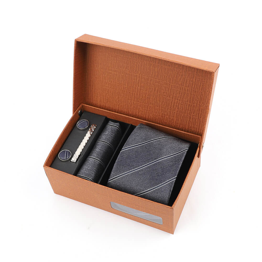 Fashion Jacquard Men's Striped Tie Gift Box