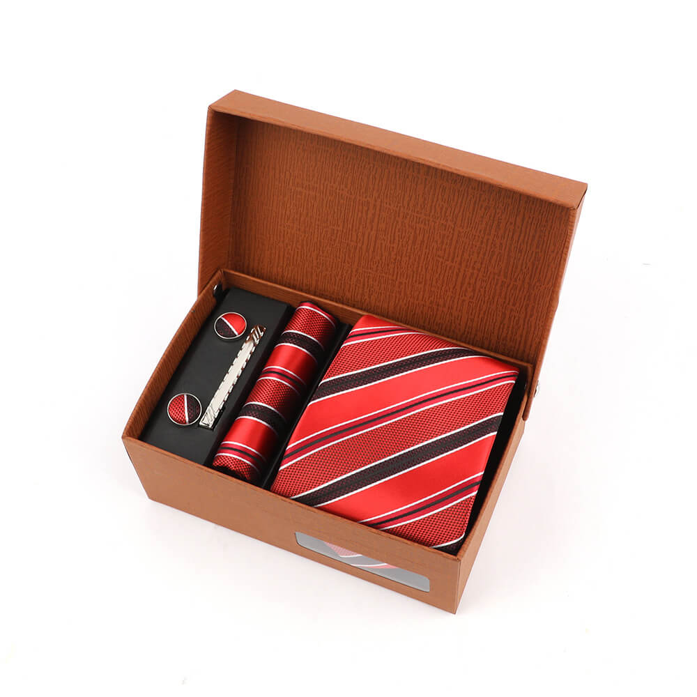 Fashion Jacquard Men's Striped Tie Gift Box