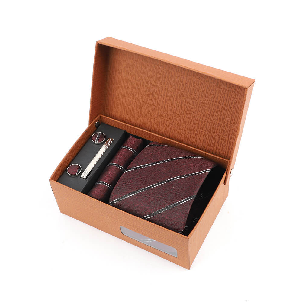 Fashion Jacquard Men's Striped Tie Gift Box