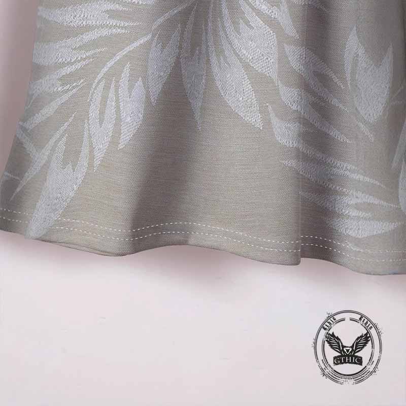 Fashion Leaf Print Short Sleeve Lapel Polo Shirt