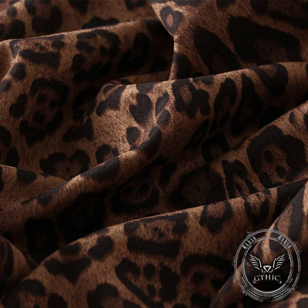 Fashion Leopard Print High-Waisted Fishtail Skirt