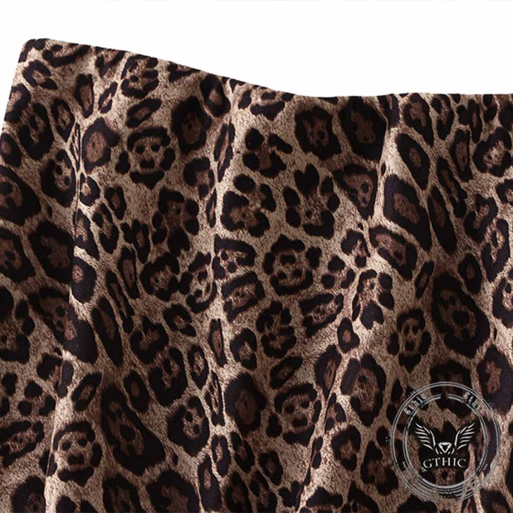 Fashion Leopard Print High-Waisted Fishtail Skirt