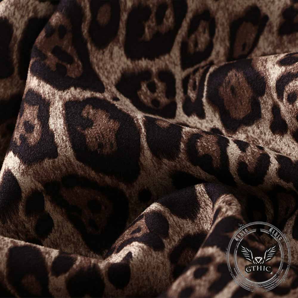 Fashion Leopard Print High-Waisted Fishtail Skirt