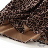 Fashion Leopard Print High-Waisted Fishtail Skirt