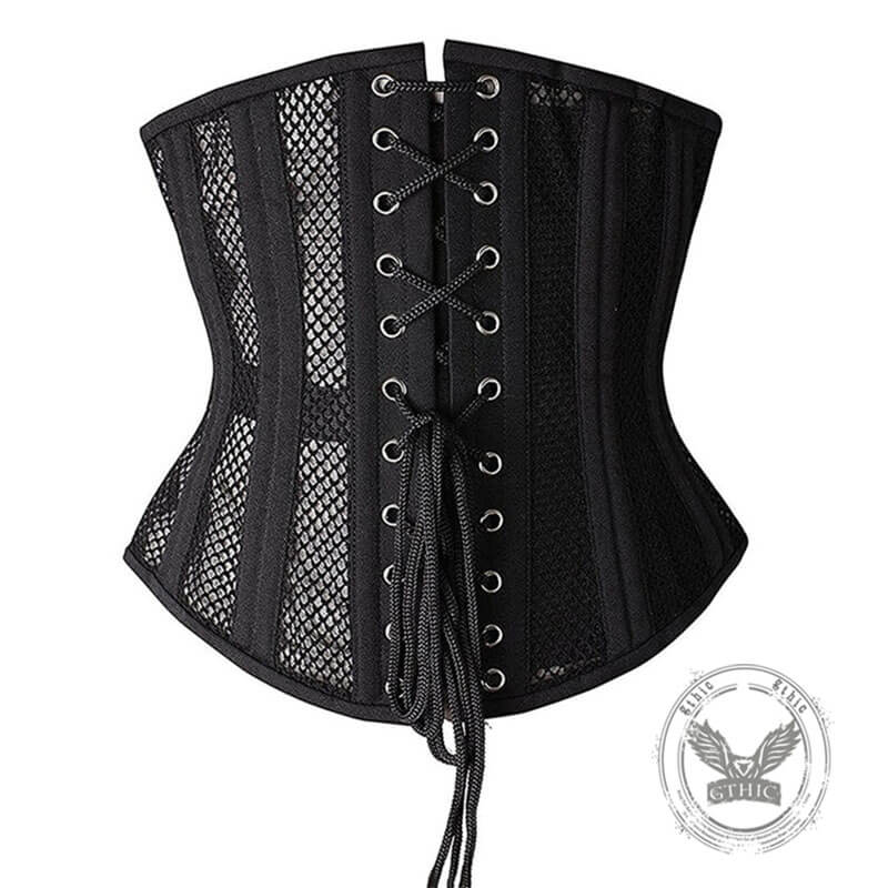 Fashion Mesh Lace-Up Court Corset | Gthic.com