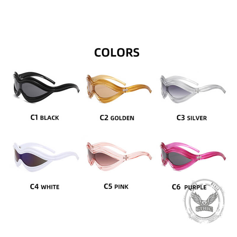Fashion One-Piece UV Protection PC Sunglasses | Gthic.om