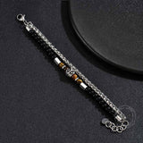 Fashion Owl Double Chain Glass Crystal Stainless Steel Bracelet | Gthic.com