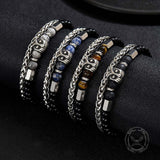 Fashion Owl Double Chain Glass Crystal Stainless Steel Bracelet | Gthic.com