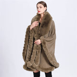 Fashion Plush Collar Loose Long Cape Shawl | Gthic.com