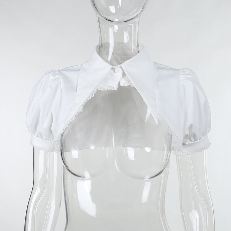 Fashion Puff Sleeve Cover-up Slim Suspender Dress | Gthic.com