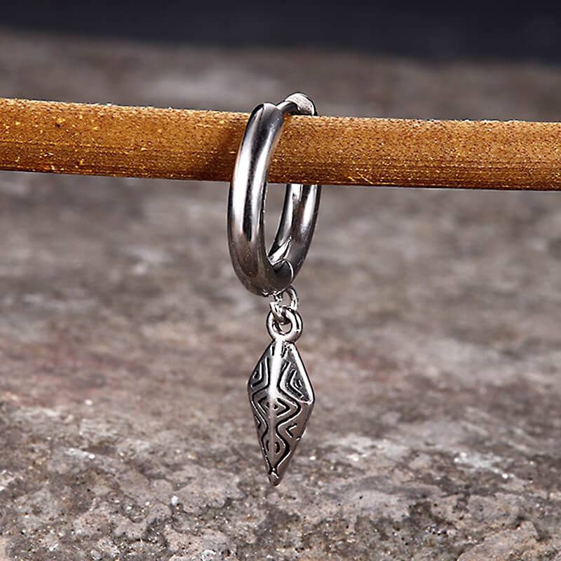 Fashion Rhombus Stainless Steel Dangle Earrings