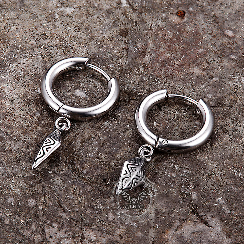 Fashion Rhombus Stainless Steel Dangle Earrings