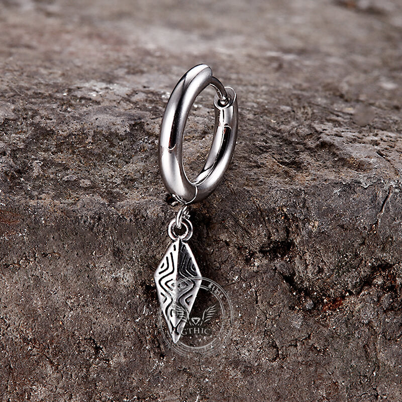 Fashion Rhombus Stainless Steel Dangle Earrings