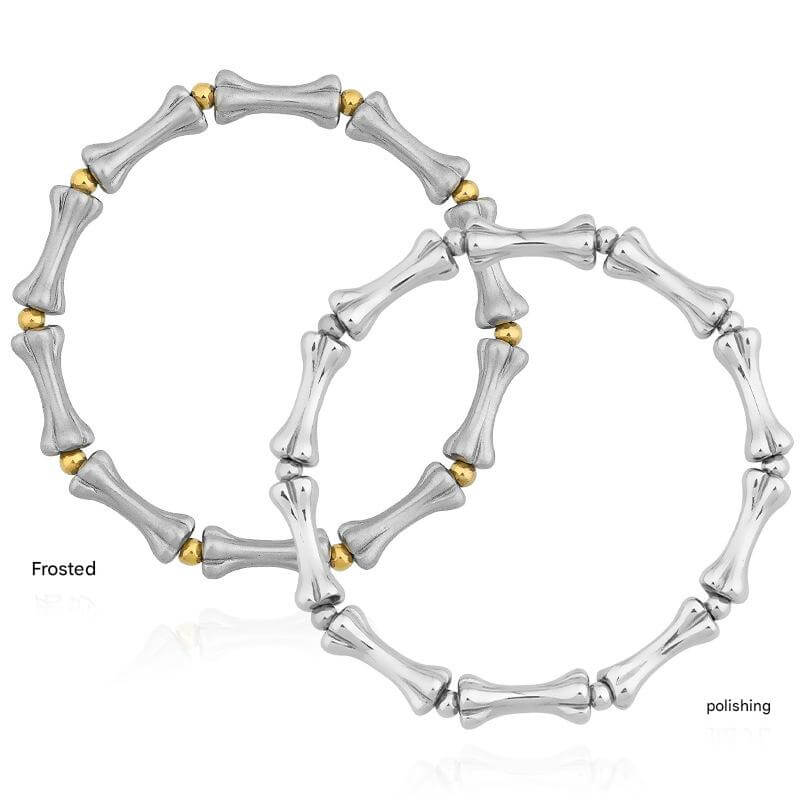 Fashion Skull Bone Polished Stainless Steel Bracelet