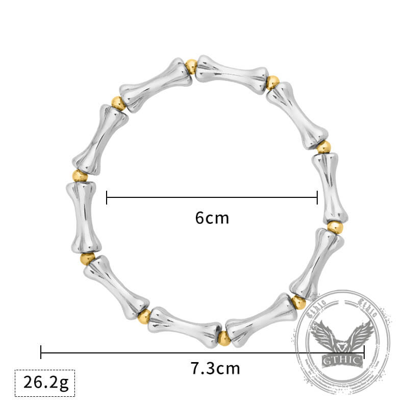 Fashion Skull Bone Polished Stainless Steel Bracelet