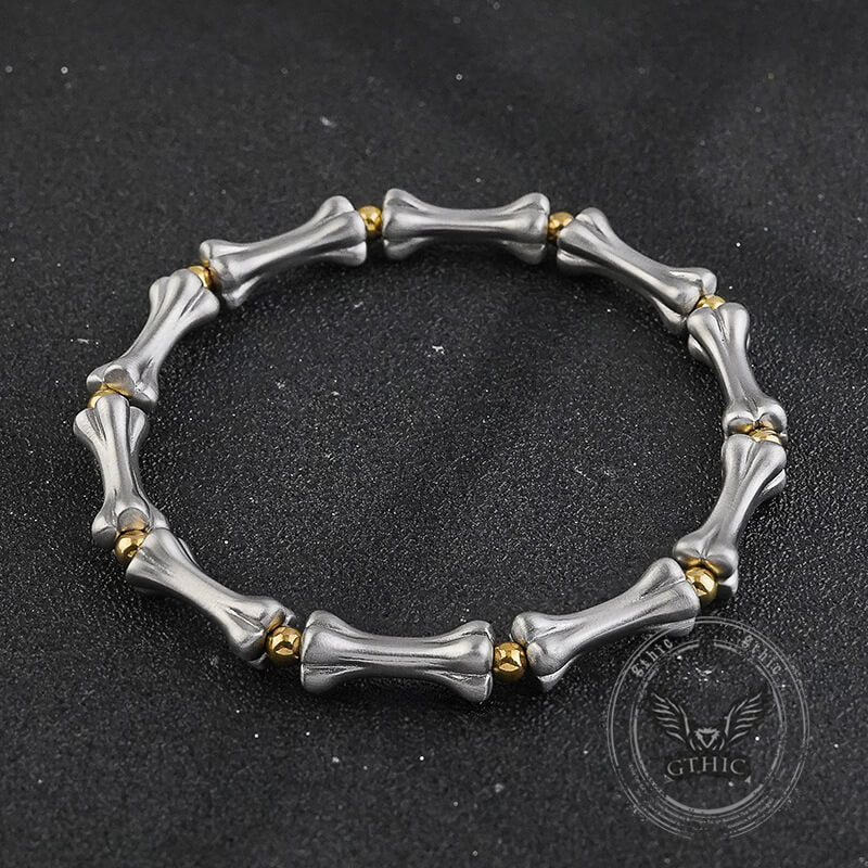 Fashion Skull Bone Polished Stainless Steel Bracelet