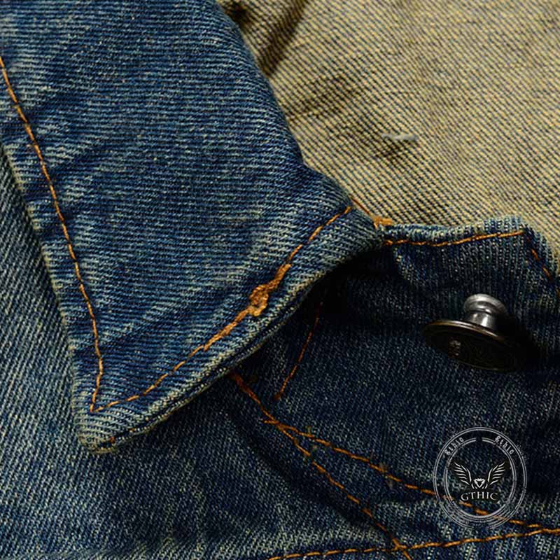 Bedrukt geborduurd katoenen doodskopvest