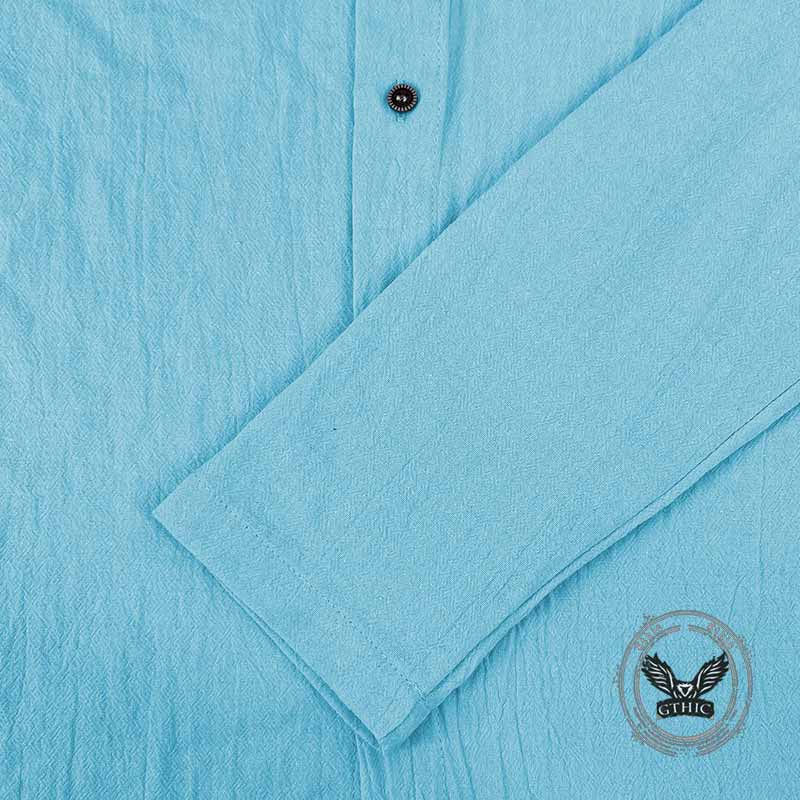 Fashion Solid Color Linen Casual Hooded Shirt