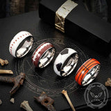 Fashion Sports Ball Pattern Stainless Steel Ring | Gthic.com