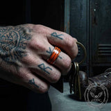 Fashion Sports Ball Pattern Stainless Steel Ring | Gthic.com