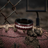 Fashion Sports Ball Pattern Stainless Steel Spinner Ring