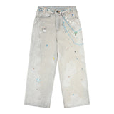 Fashion Starfish Shell Print Versatile Holiday Style Jeans | Gthic.com